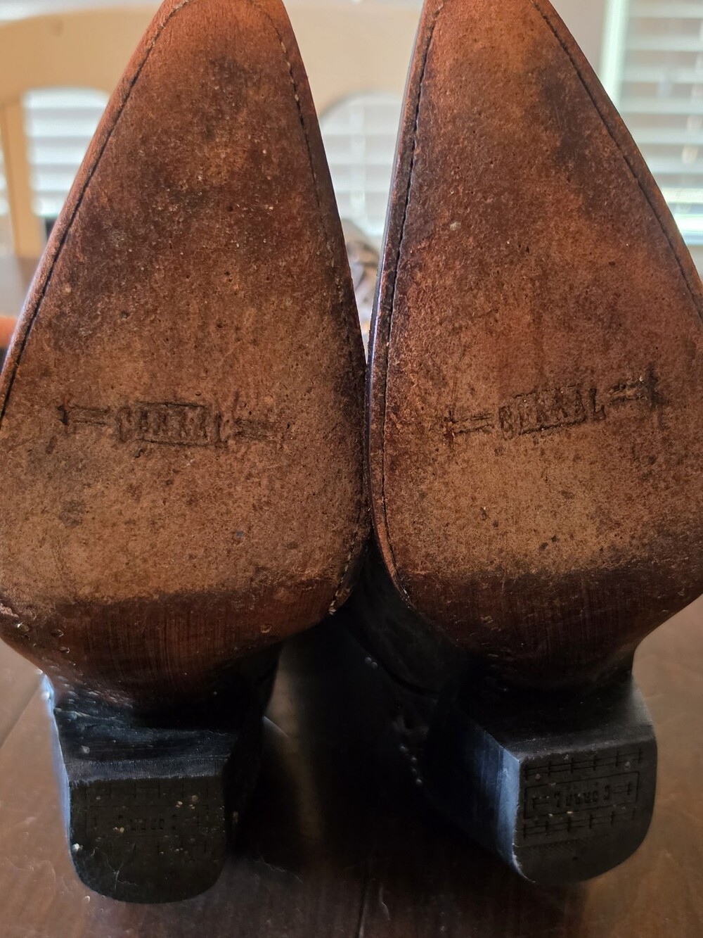 Vintage Corral Grey Embroidered Studded Cowboy Boots - Corral - Picture 9 of 10